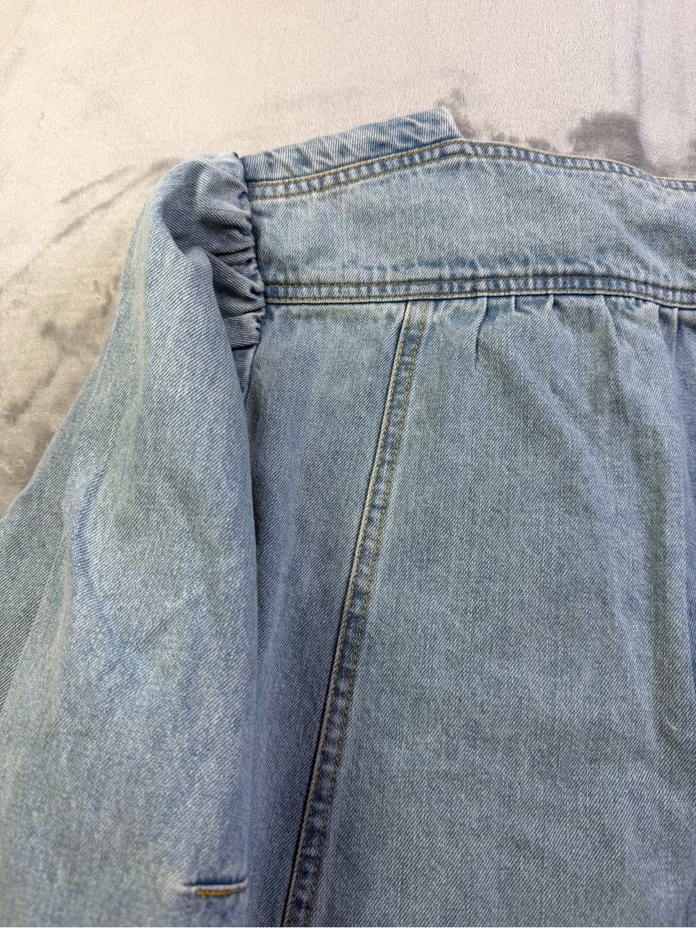 Free People Light Blue Denim Shift Dress Women’s Summer M - Picture 11 of 12